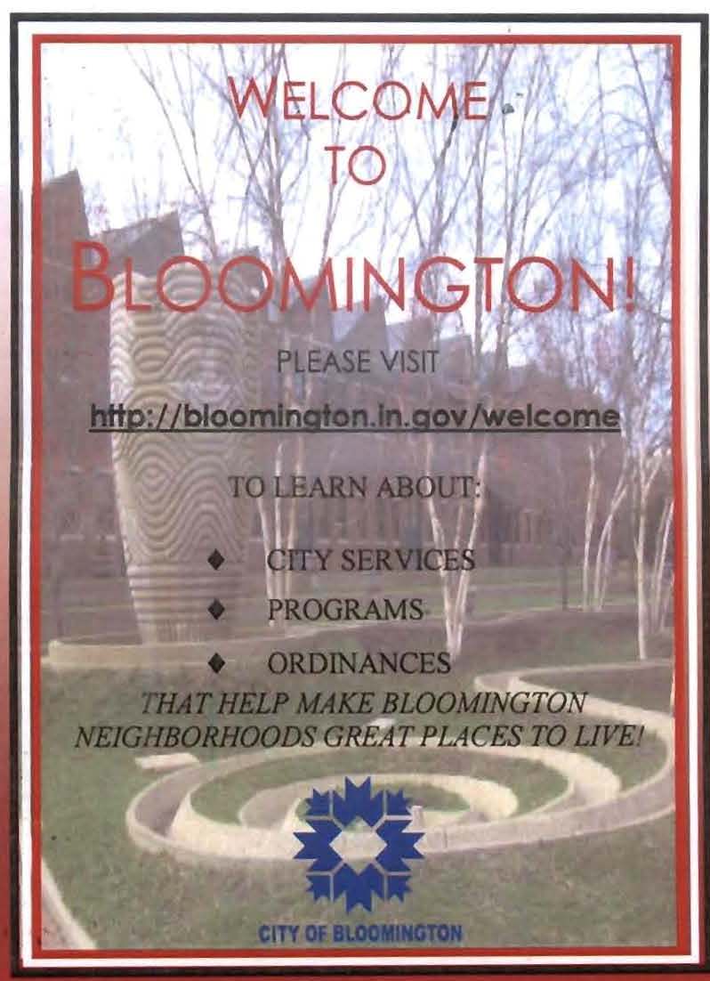 to Bloomington City of Bloomington, Indiana